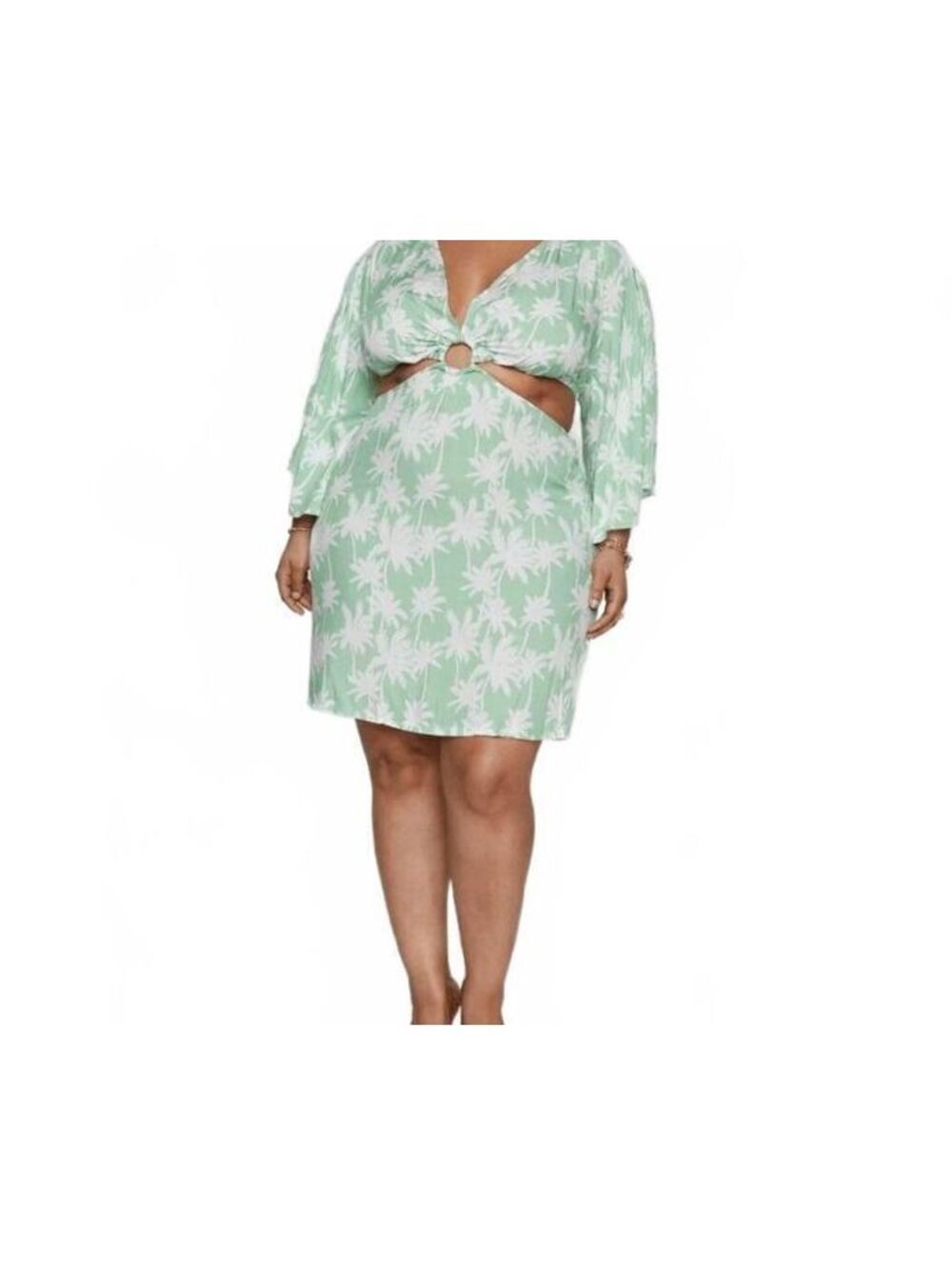 Fashion to Figure Green Midi Dress Plus Size US 4X